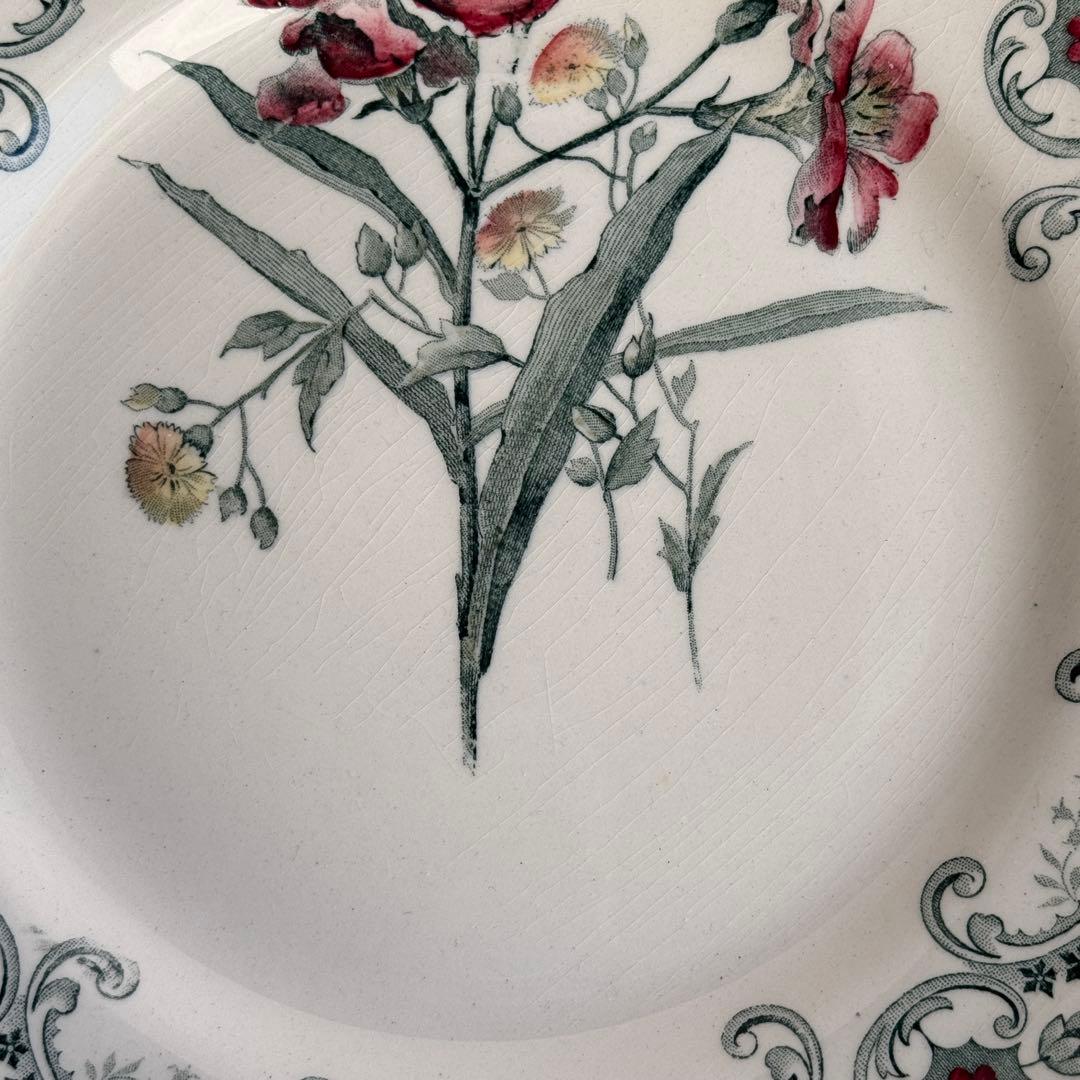 希少　美品　フランスアンティーク　ジョワジールロワ　切り花　平皿