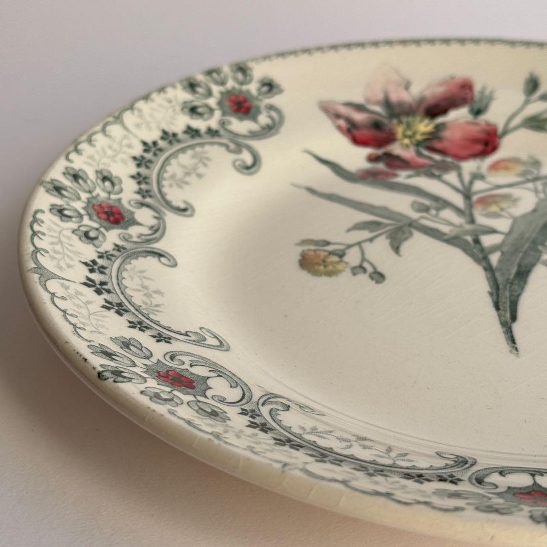 希少　美品　フランスアンティーク　ジョワジールロワ　切り花　平皿