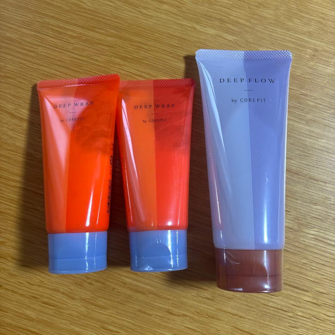 コアフィット　DEEP WRAP 2本 & DEEP FLOW 洗顔料セット