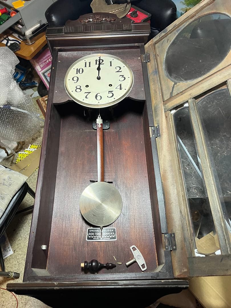 アイチ時計、愛知時計、アイチ振り子時計、ゼンマイ振り子時計、完動品、100cm