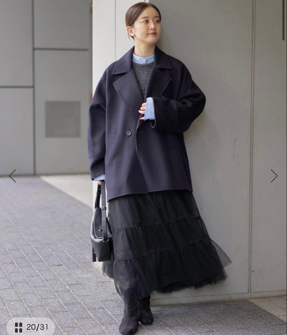 ブラック チュールロングスカート サイズ36