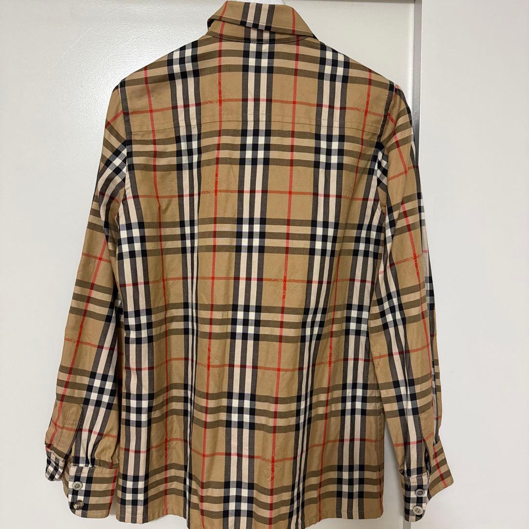 美品全体ロゴ　バーバリーBurberry 長袖ノバチェックシャツ　シャドーホース