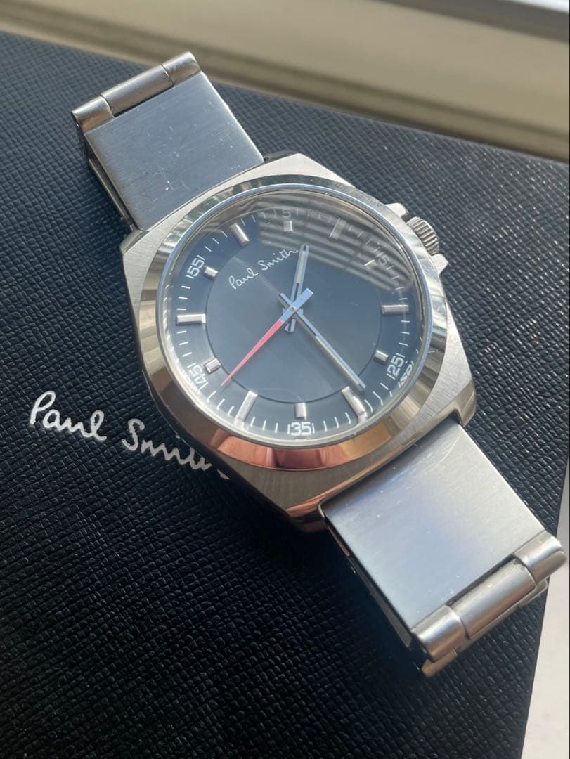 【電池新品美品】ポールスミス腕時計36㎜ブラックシルバー(*^_^*)