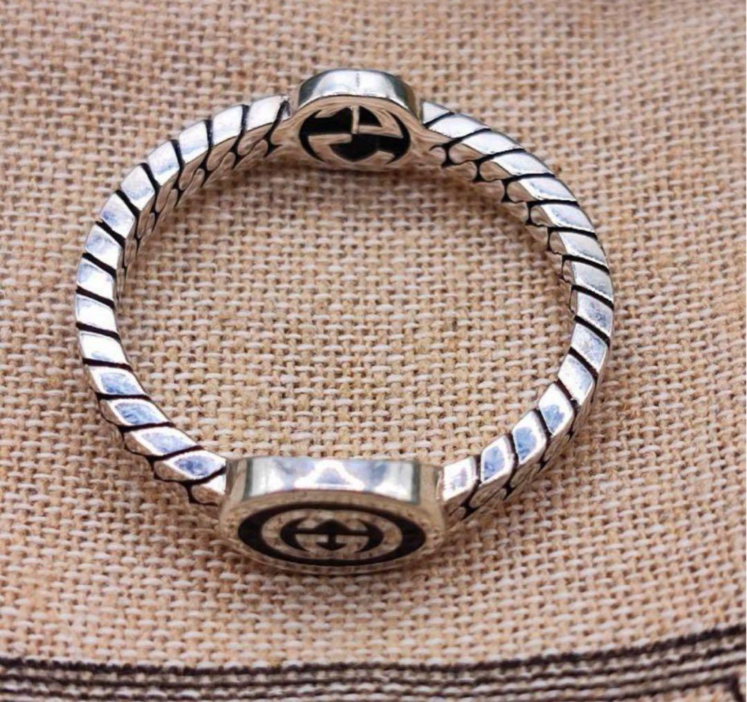 新品未使用 グッチ 二つのデザインが楽しめるGモチーフリング 25号