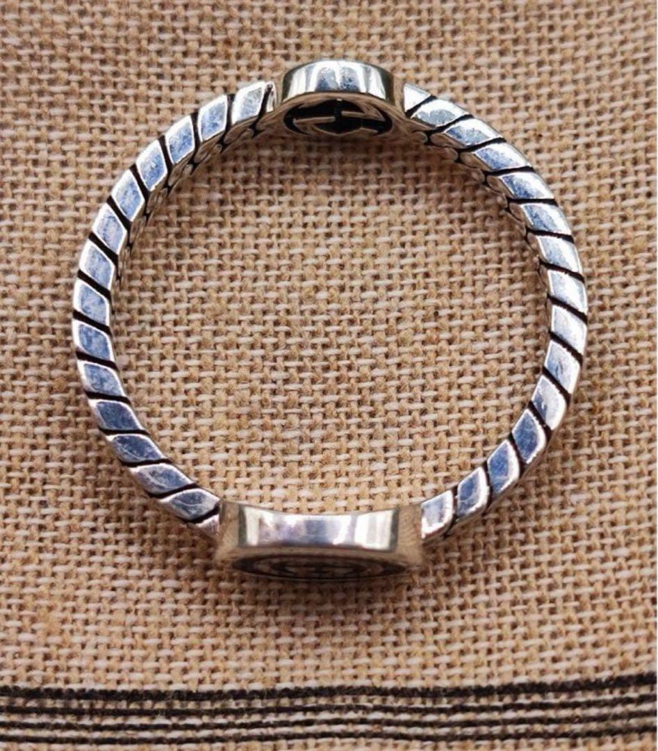 新品未使用 グッチ 二つのデザインが楽しめるGモチーフリング 25号