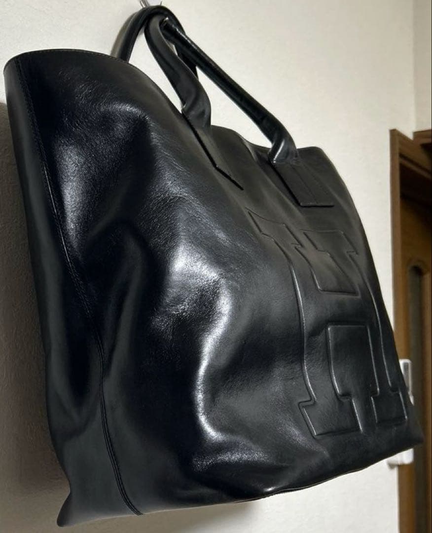 HIROFU/ヒロフ/Hロゴ/トートバッグ/レザー/BLK