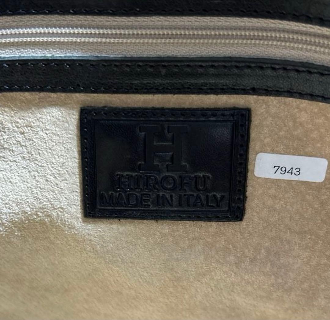 HIROFU/ヒロフ/Hロゴ/トートバッグ/レザー/BLK