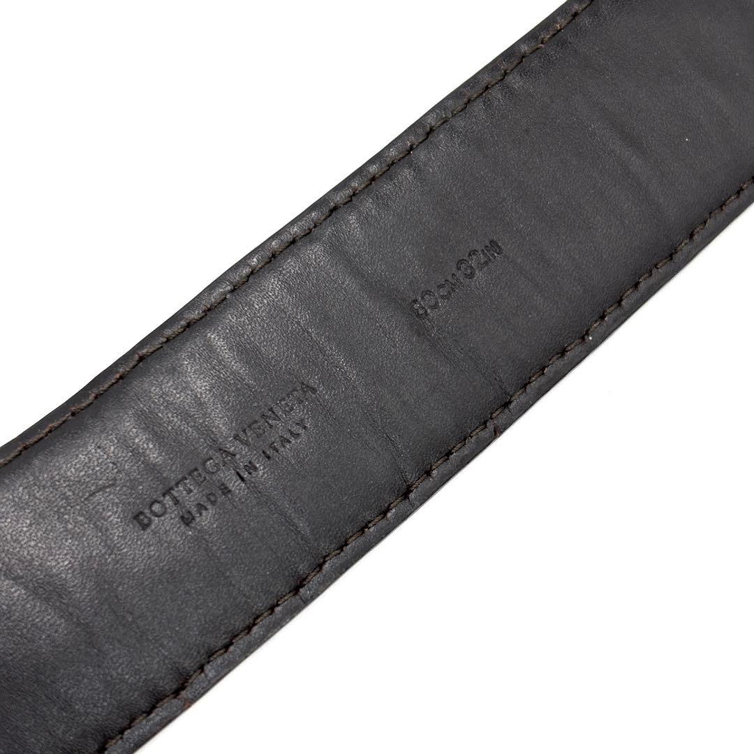 【美品】ボッテガヴェネタ メンズ レザー ベルト イントレチャート 正規品 茶色