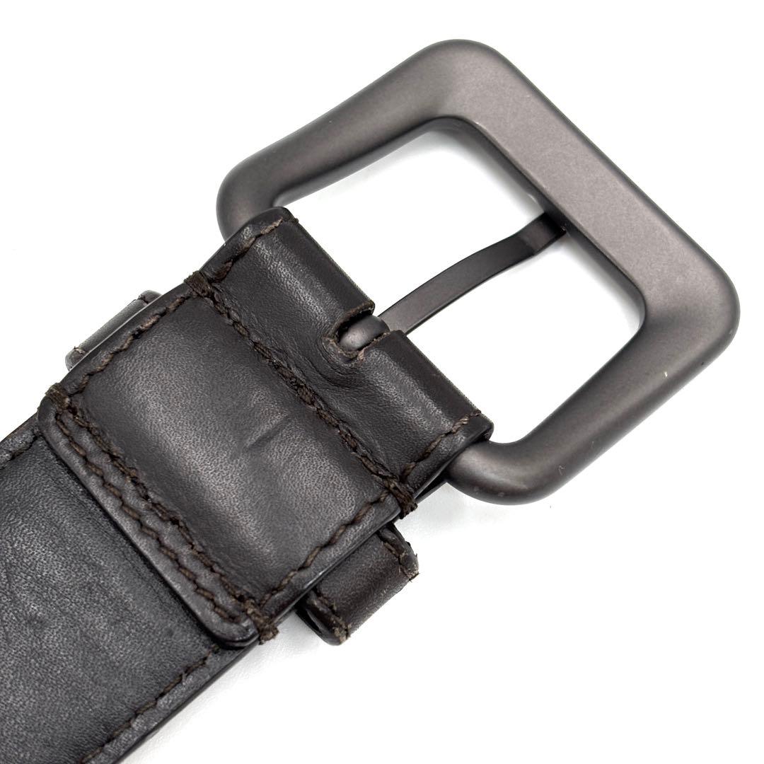 【美品】ボッテガヴェネタ メンズ レザー ベルト イントレチャート 正規品 茶色