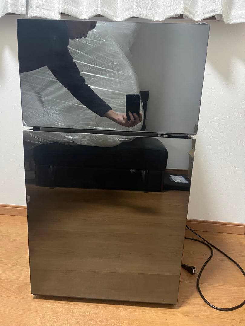 アイリスプラザ 冷凍冷蔵庫 81L ブラック PRC-B082DM-B 送料無料