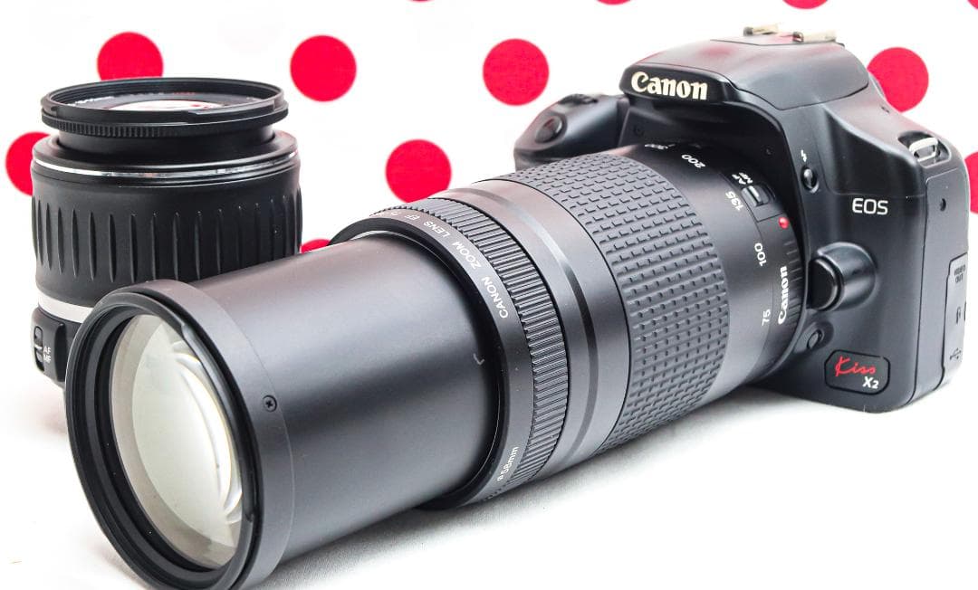 Canon EOS Kiss X2❤ダブルレンズ❤スマホ転送！❤初心者おすすめ！