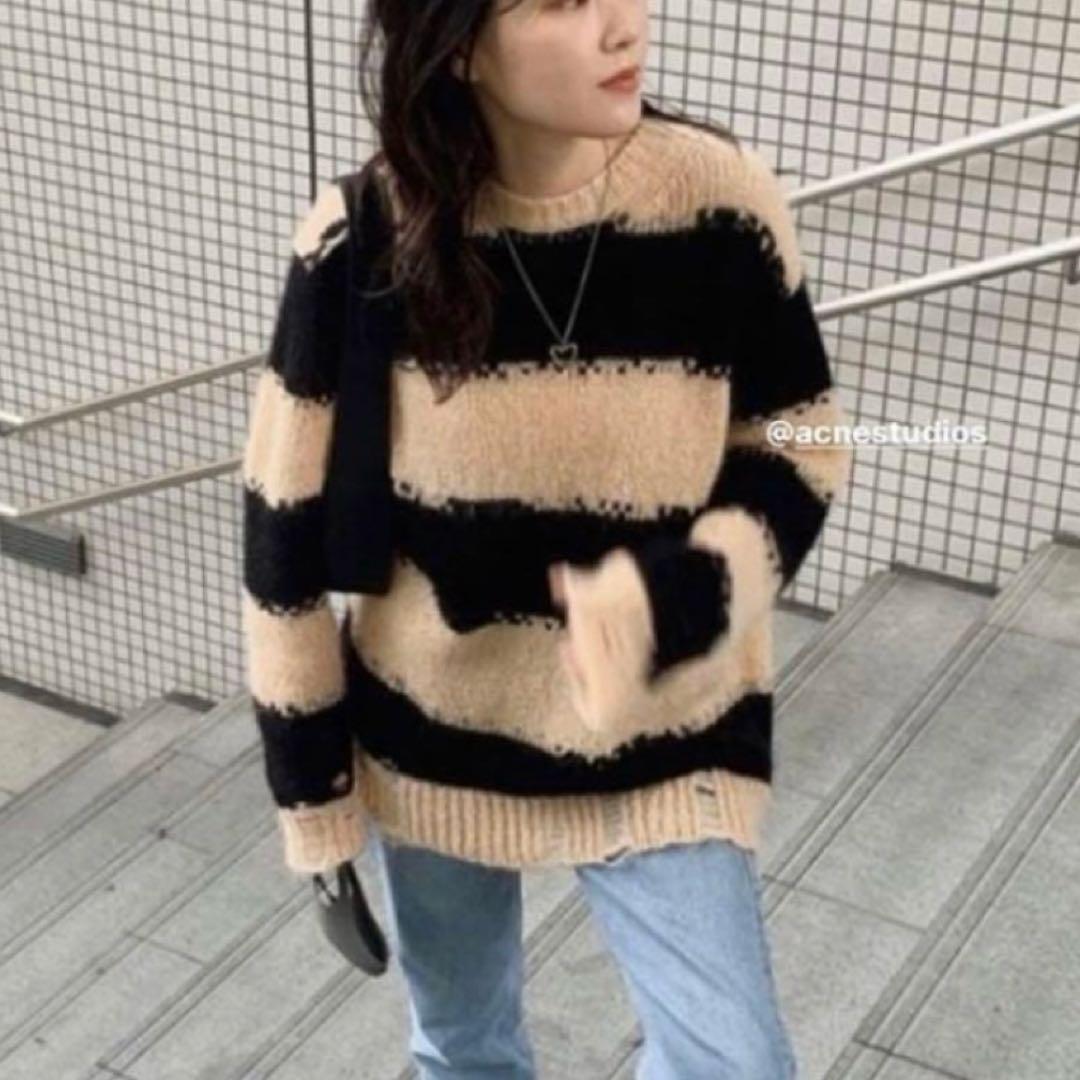 Acne Studios モヘアボーダーニット