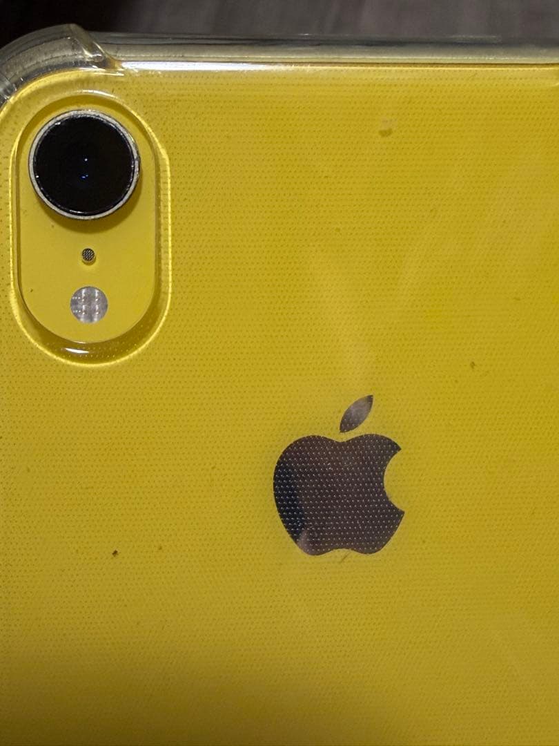 Apple iPhone XR イエロー 透明ケース付き