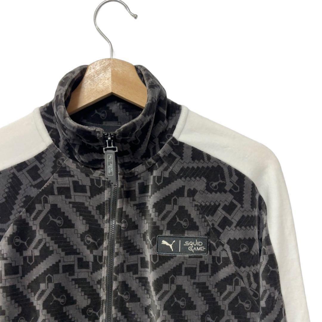 新品 プーマ イカゲーム T7 ベロアトラックジャケット セットアップ US S