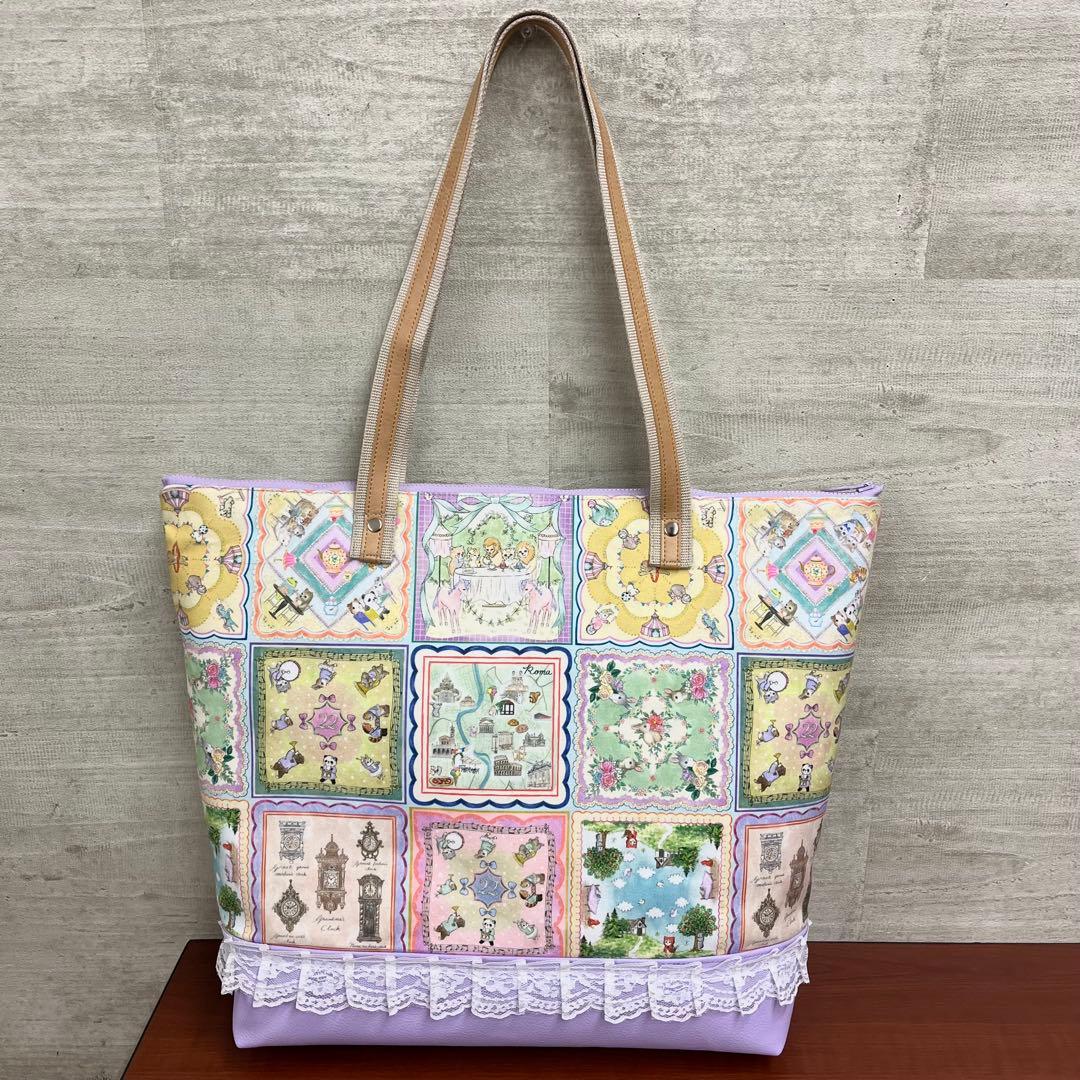 yukiemonハンドメイド　45㎝ファスナービッグトートバック　③