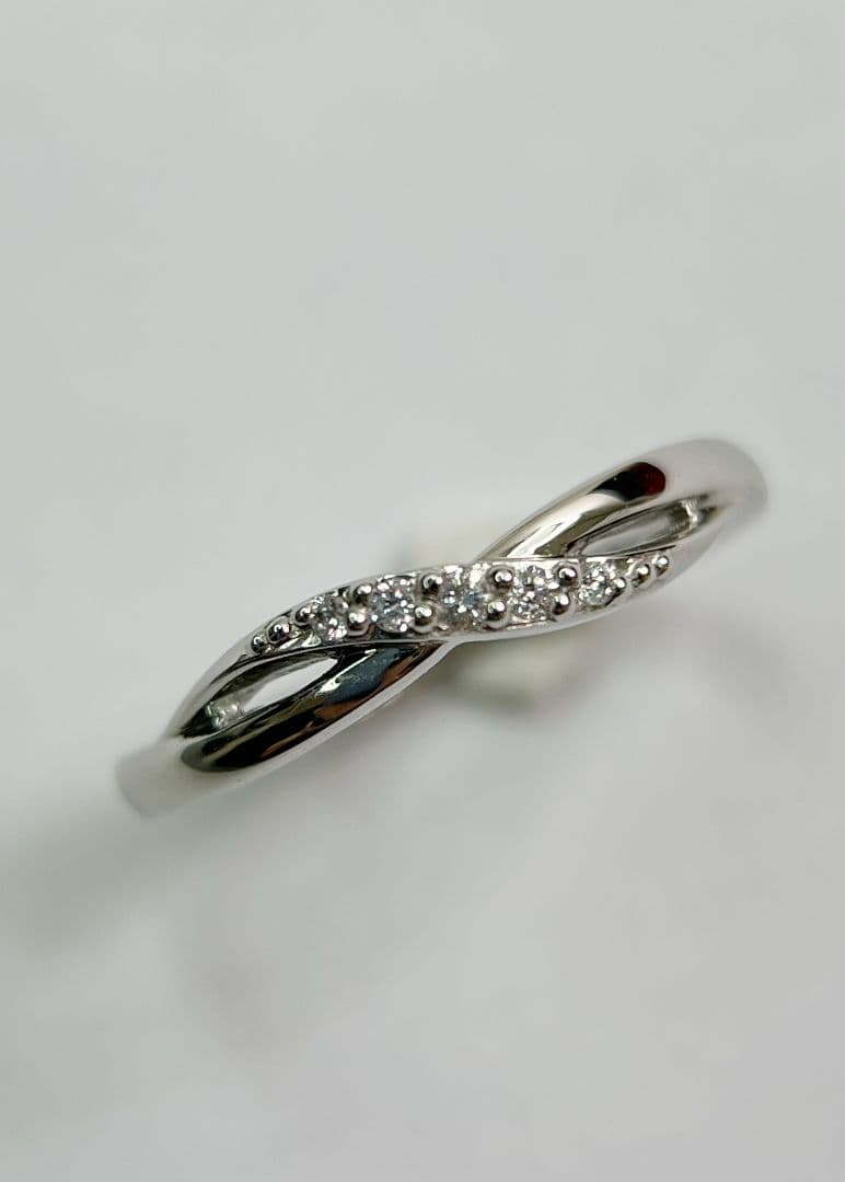 Canal4°C プラチナpt900　ダイヤモンド　リング　7#　紙袋　箱付き