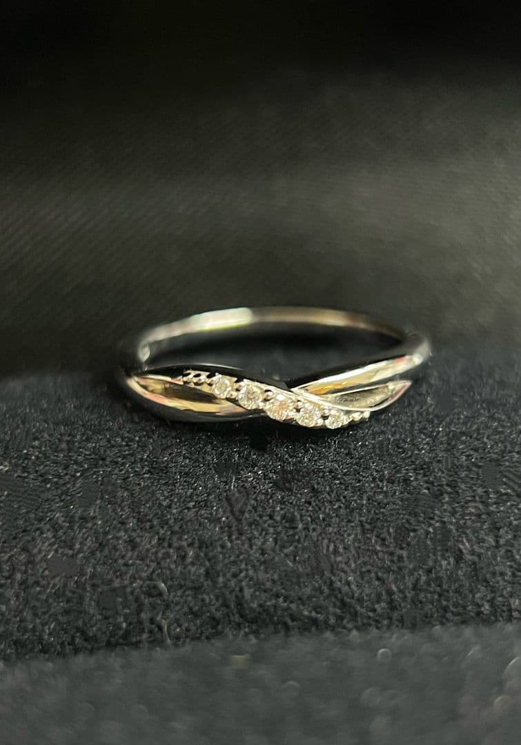 Canal4°C プラチナpt900　ダイヤモンド　リング　7#　紙袋　箱付き