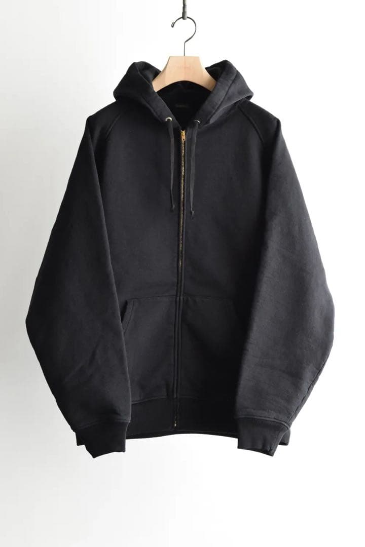 COMOLI 26SS コットン裏毛 ジップパーカ