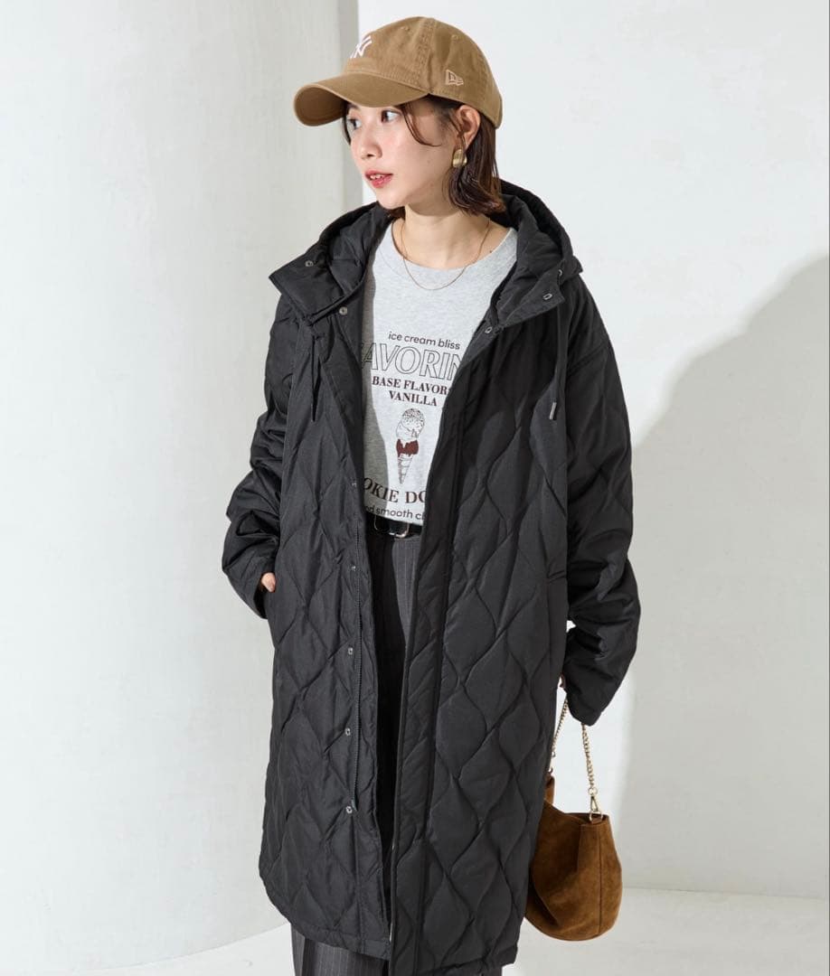 TAION フリークスストア　キルティング フード ロングダウン　ロング　コート