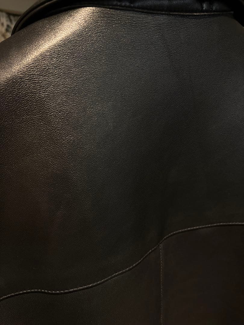 【美品】25AW ユナイテッドアローズ シープレザー ジップ ブルゾン 黒 L