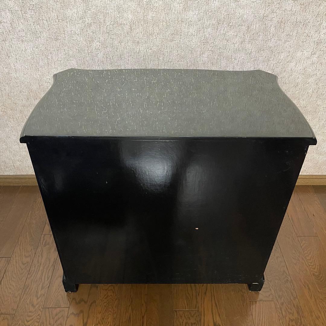 【ヴィンテージ・キャビネット】45X81X77 花柄の装飾箪笥　アジアン家具