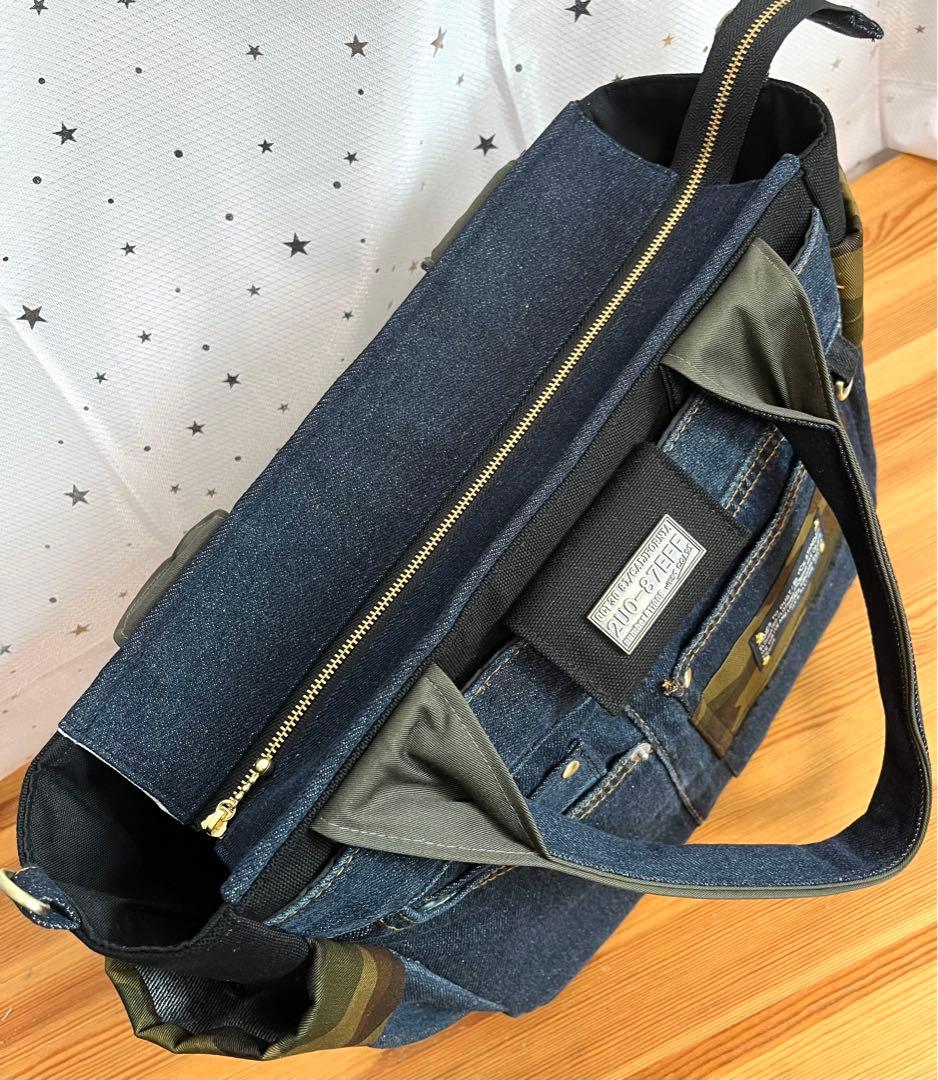 こってぃ大きめデニムリメイクバッグ（LL）No.806☆トートバッグ