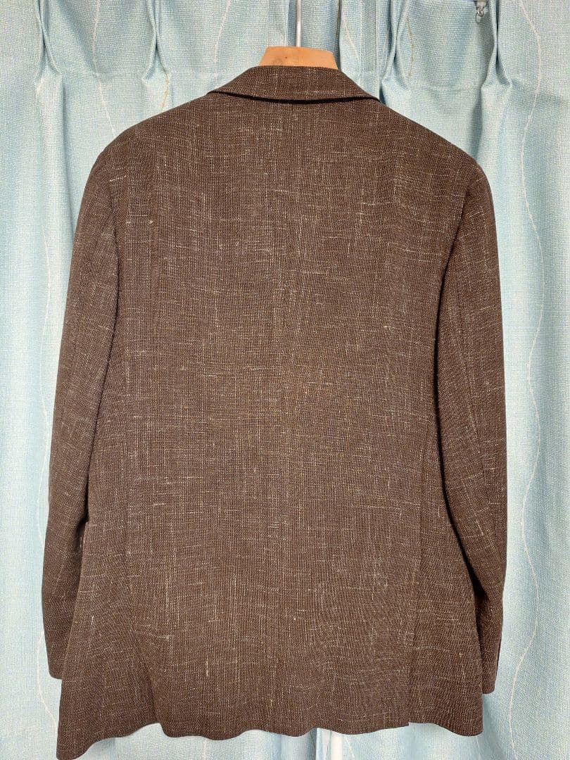 BEAMS F Loro Piana 3ミックスジャケット ブラウン サイズ50