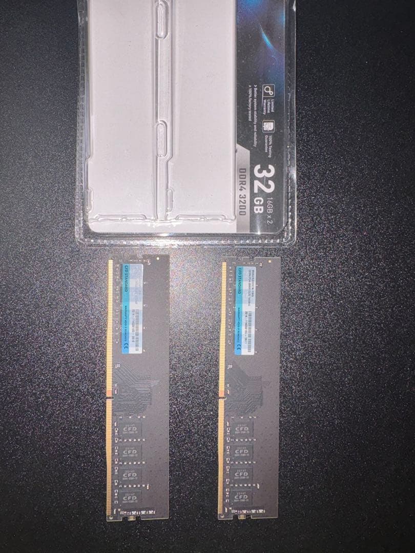 [ジャンク]32GB DDR4 3200 16gbメモリ 2枚セット