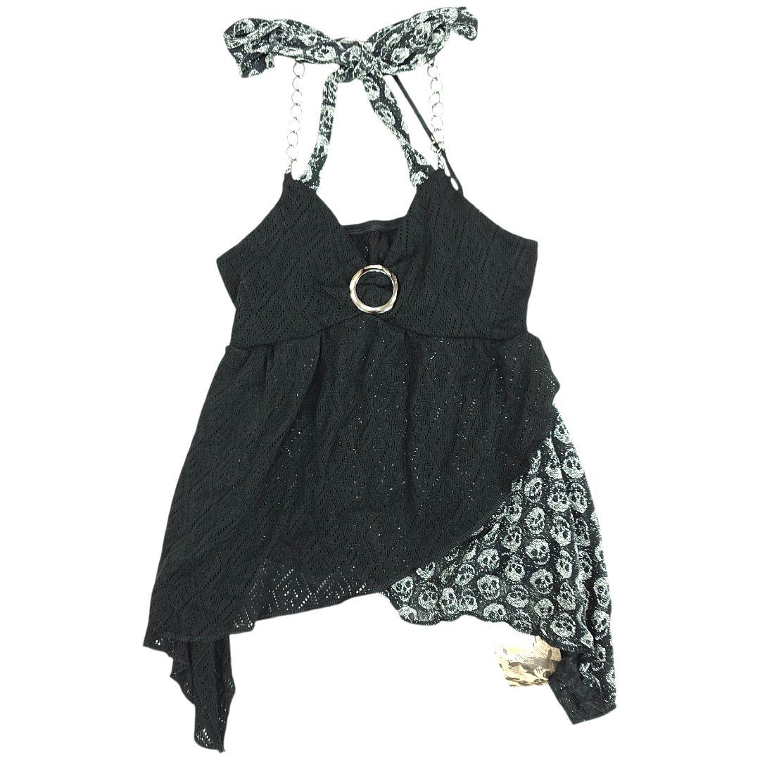 【新品】d.i.a. ドクロ スカル チェーン付き ホルターネック キャミソール