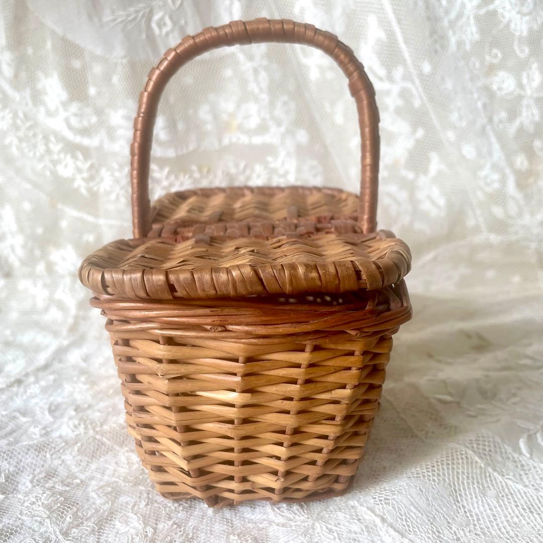 mois★2点おまとめ スクエアドールパニエ　フランスアンティーク&布花