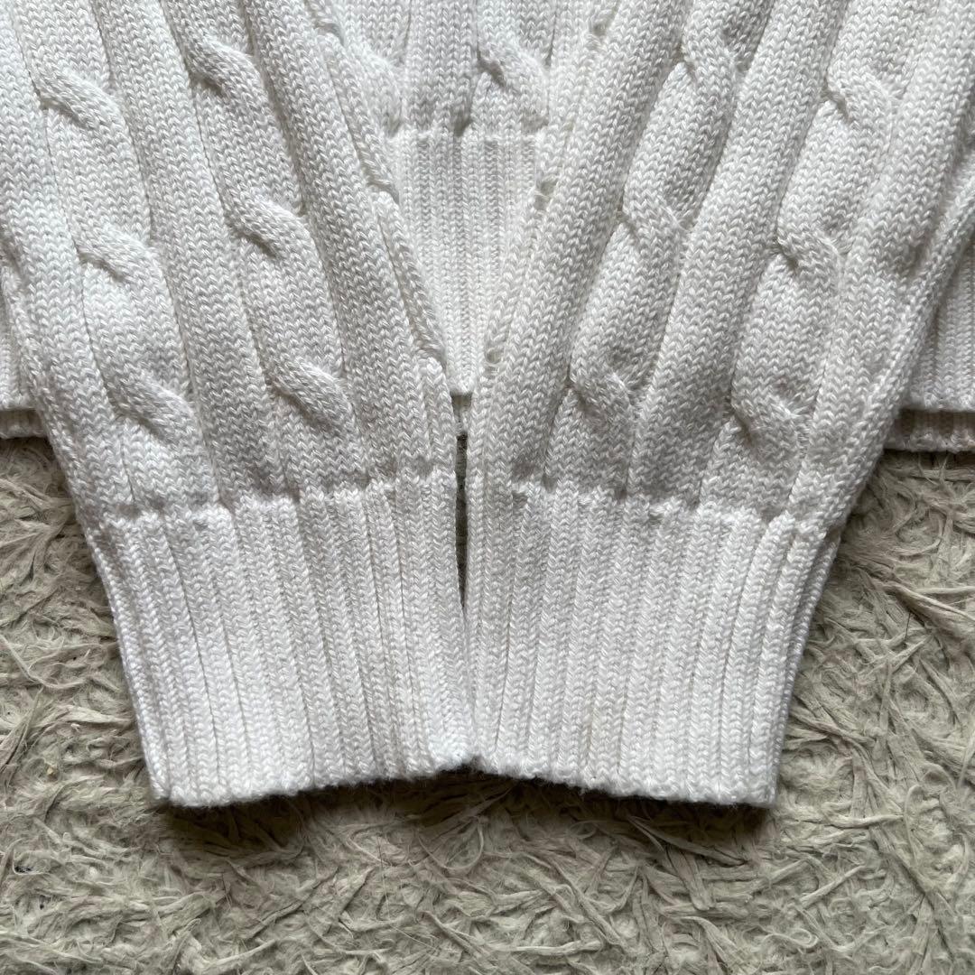 極美品 近年モデル ラルフローレン ケーブルニット コットン Vネック セーター