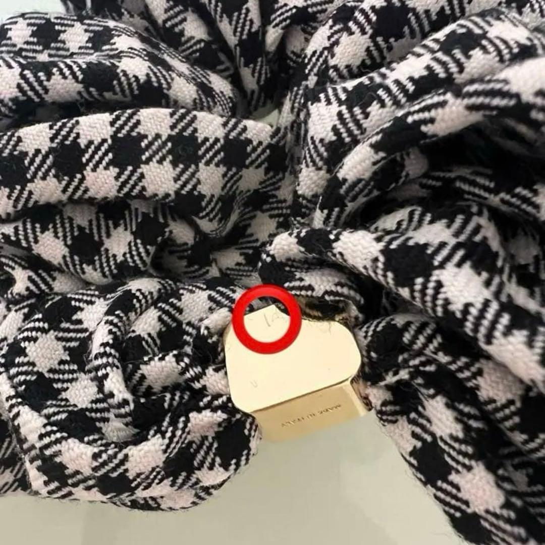 MIU MIU ミュウミュウ ギンガムシュシュ ボルドー