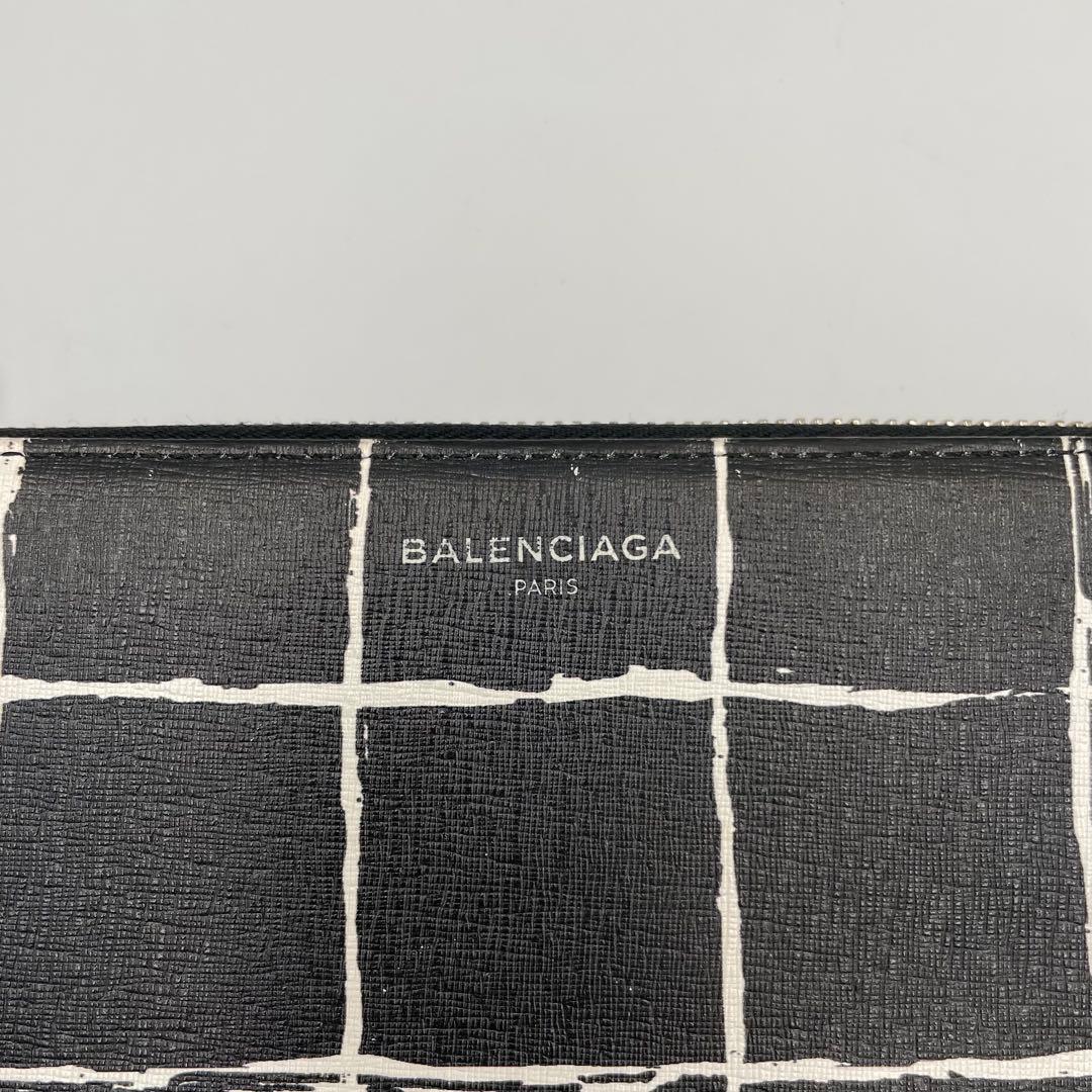 美品★BALENCIAGA ラウンドファスナー　長財布　メンズ　ブラック　黒