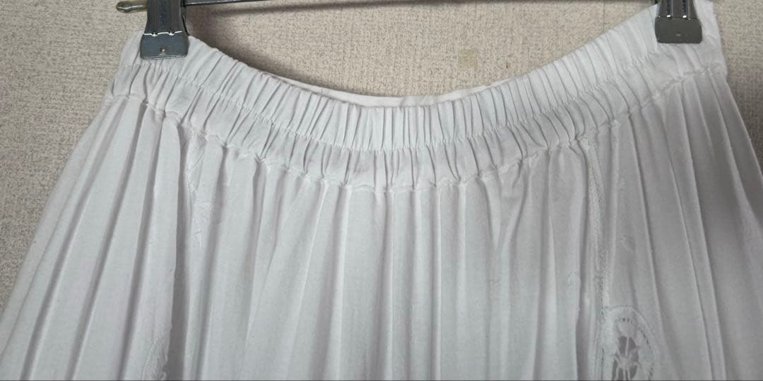 kiki2 古着 ビンテージ リメイク ハンドメイド スカート レース 白
