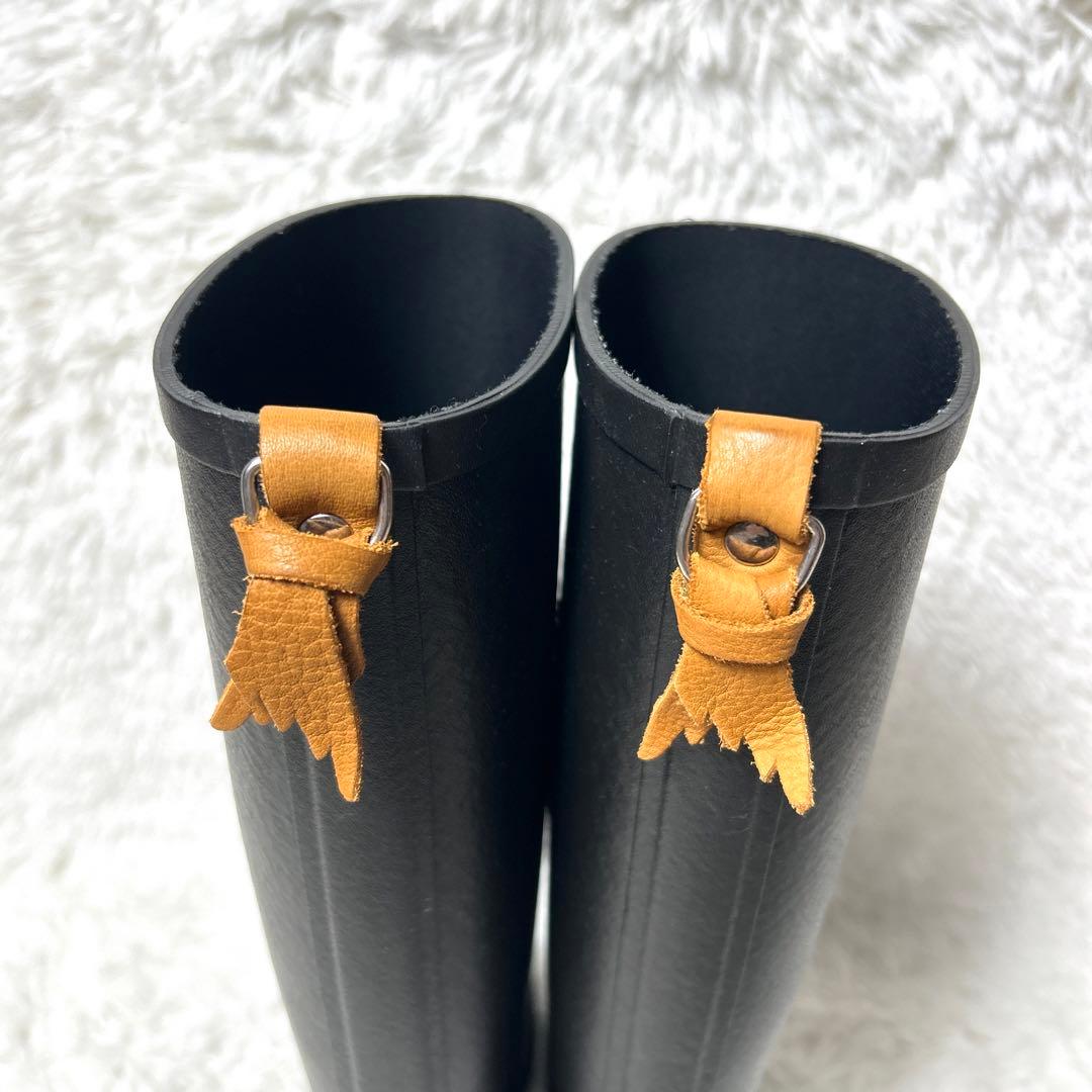 【未使用級】AIGLE ミスジュリエットAラバーブーツ ブラック 36 23cm