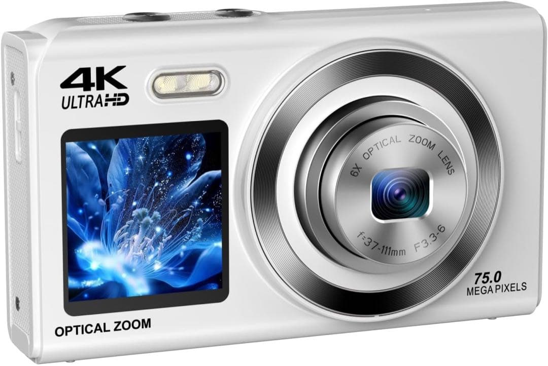 デジタルカメラ 4K スマホに送れる デジカメ 転送機能 7500万画素