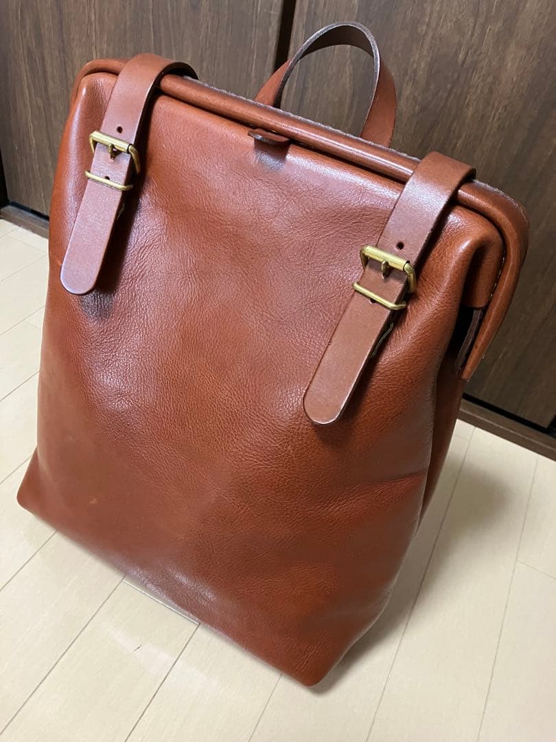 【美品】HERZ ラックスリュック　キャメル　Wサイズ