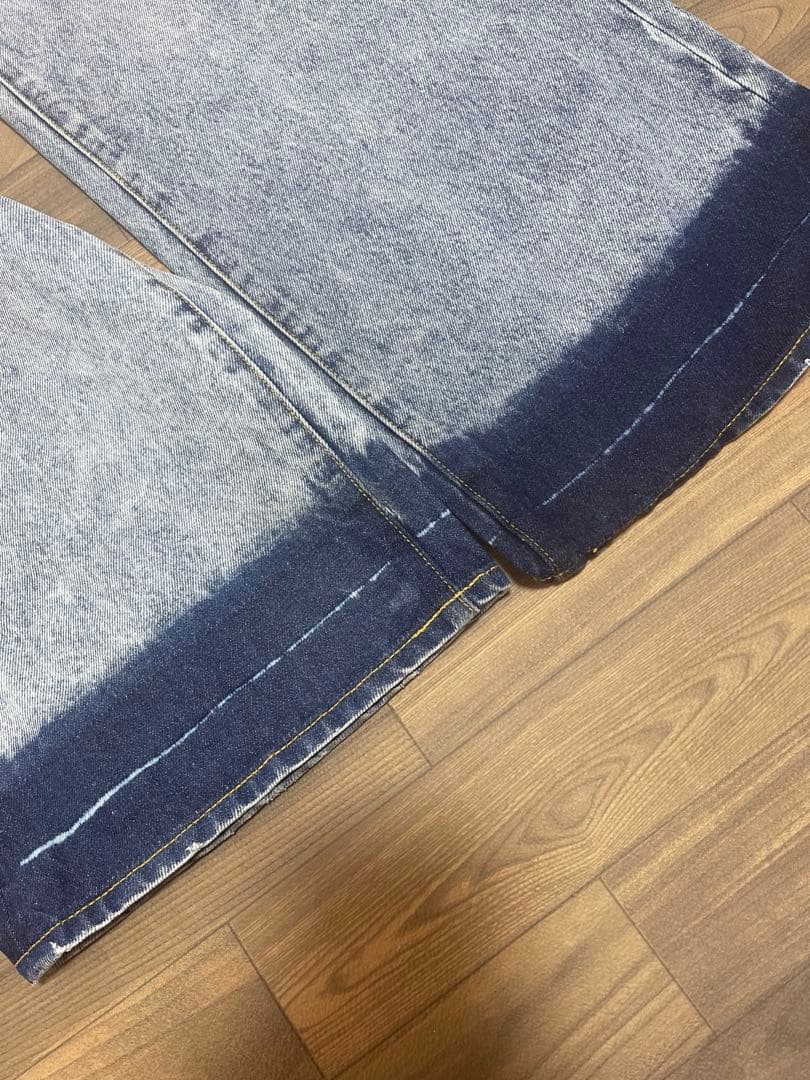 イナフライトブルー ストレートデニム ハイウエスト