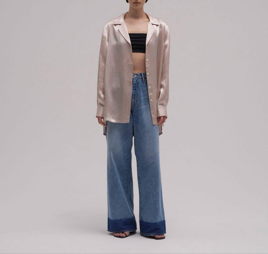 イナフライトブルー ストレートデニム ハイウエスト