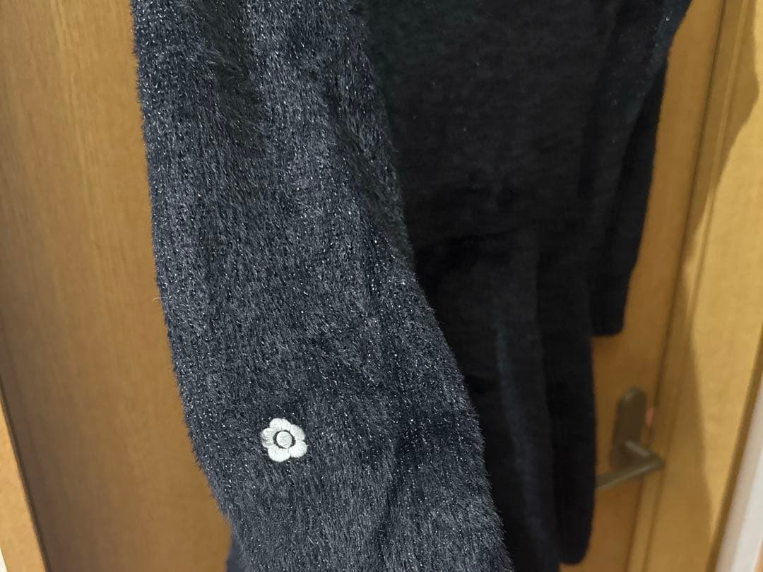 MARY QUANT オフショルリボンニット ワンピース（ブラック）新品