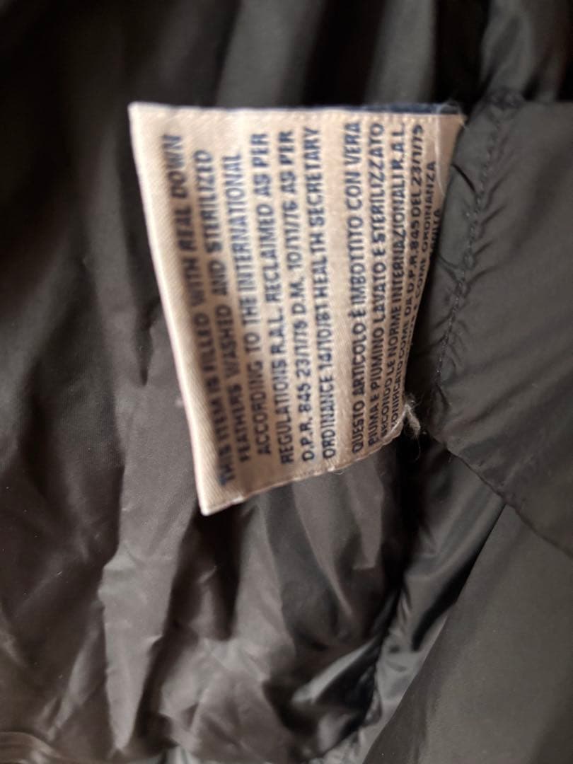 モンクレール ファスナー破損 黒ロングダウンコート MONCLER