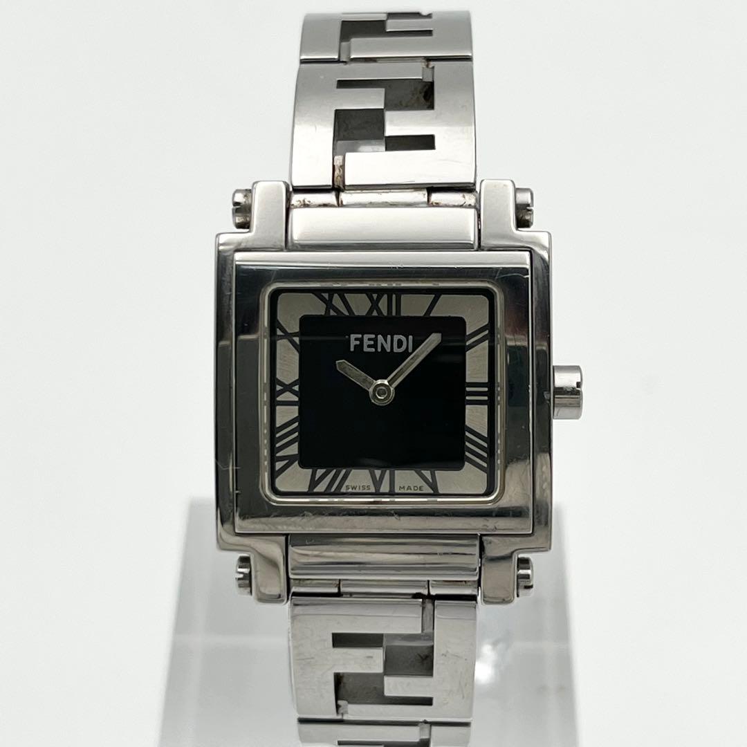 FENDI 6000L 腕時計 ブレスレット QZ スクエア オロロジ ズッカ柄