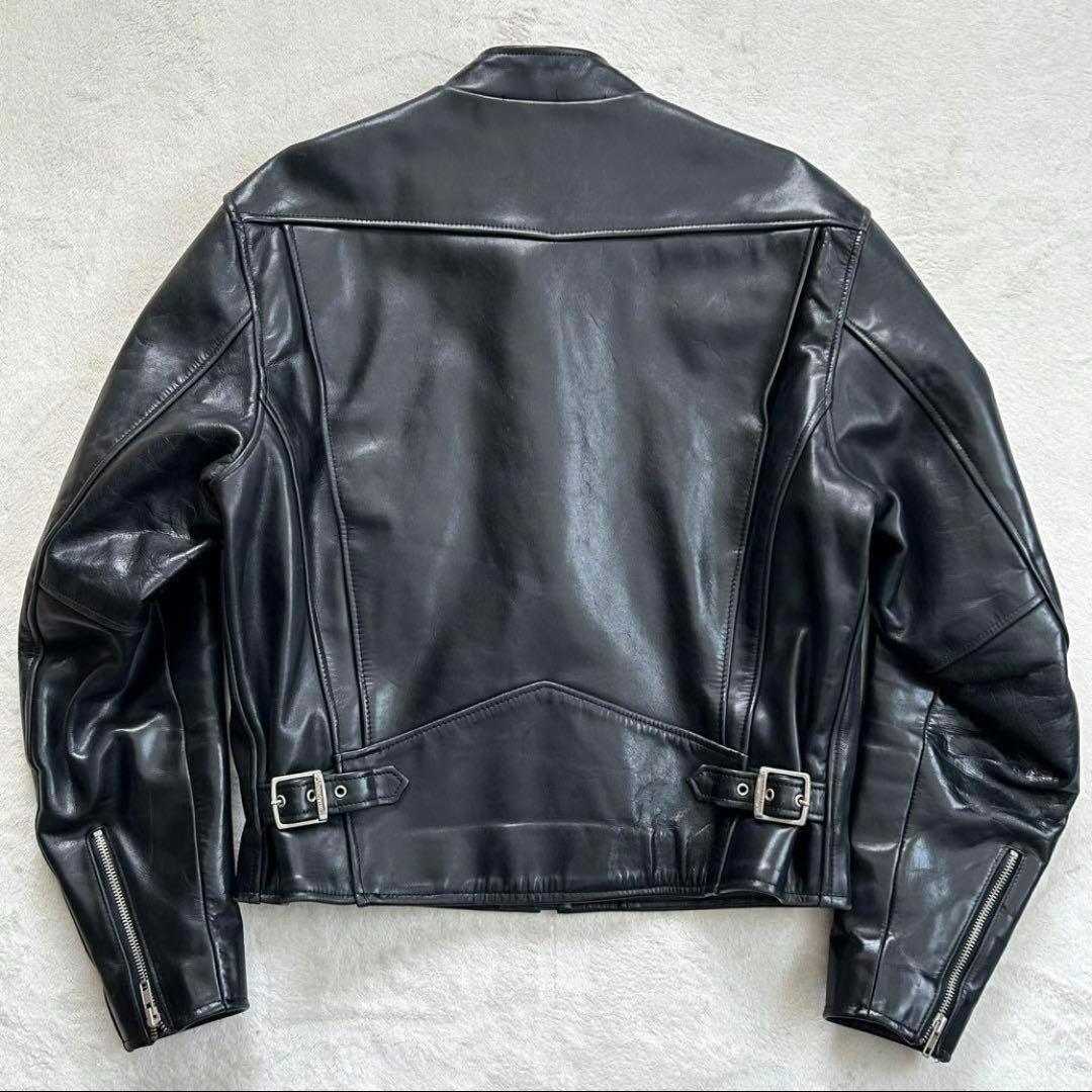 90s ブラック シングルライダースジャケット