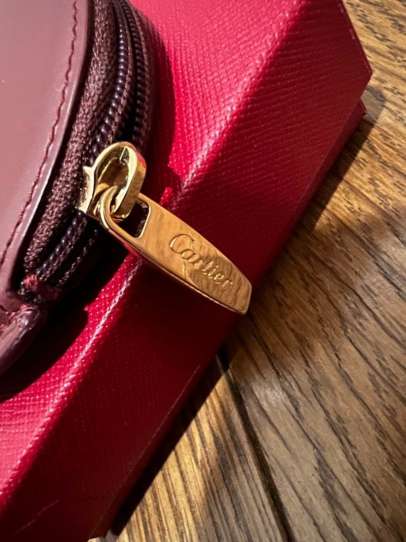 【最終】 Cartier/カルティエケースバーガンディ美品