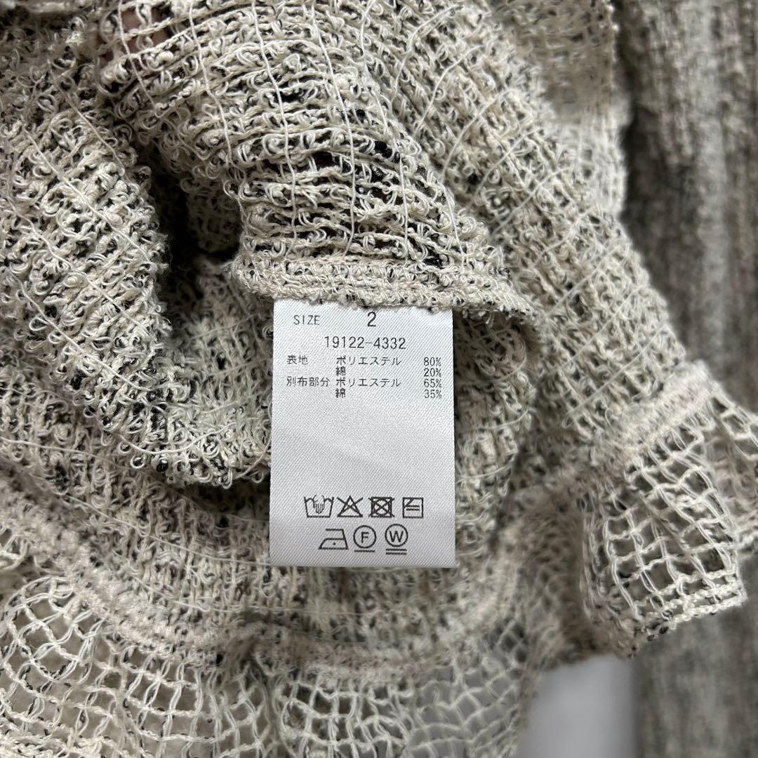 CLANE クラネ MIX MESH GATHER SHIRT 2