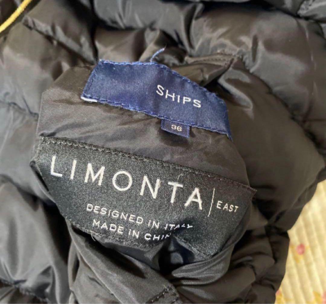 シップス リバーシブル ダウンコート 36 濃紺 ネイビー リモンタ DMW