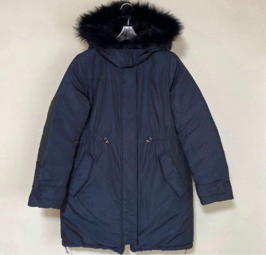 シップス リバーシブル ダウンコート 36 濃紺 ネイビー リモンタ DMW