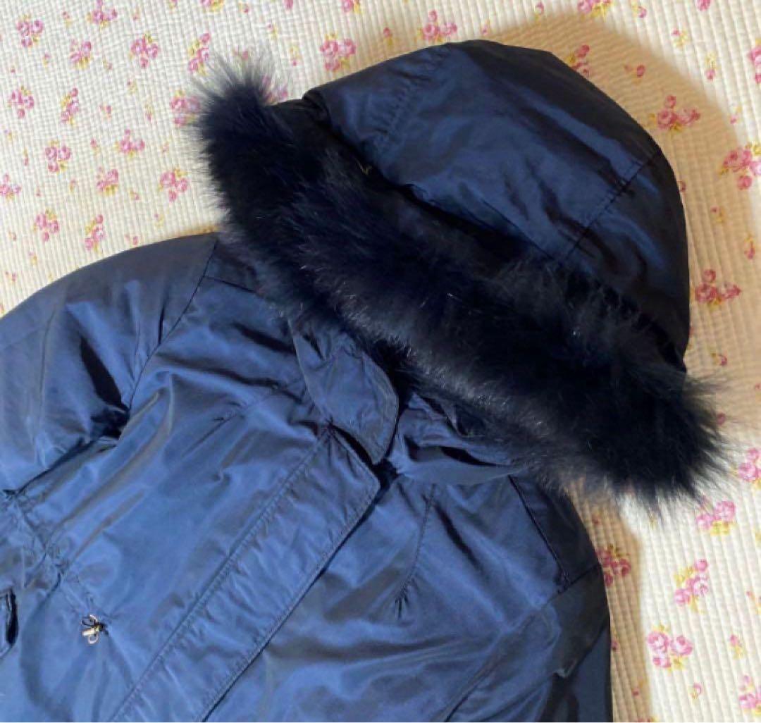 シップス リバーシブル ダウンコート 36 濃紺 ネイビー リモンタ DMW