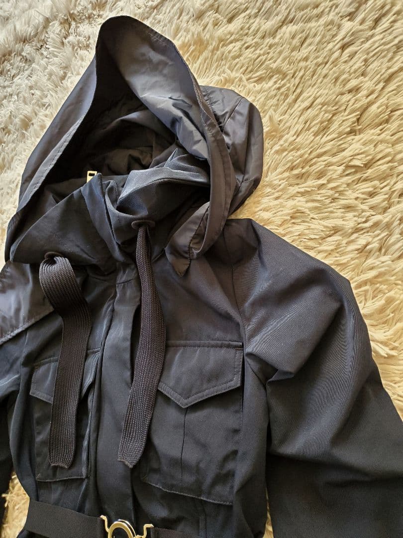 【ネネ】MONCLER SODALITE ベルト付 コート 0 紺 正規