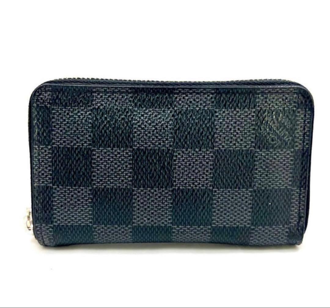 ルイヴィトン 財布 メンズ ケース ダミエ 黒 美品 N63076